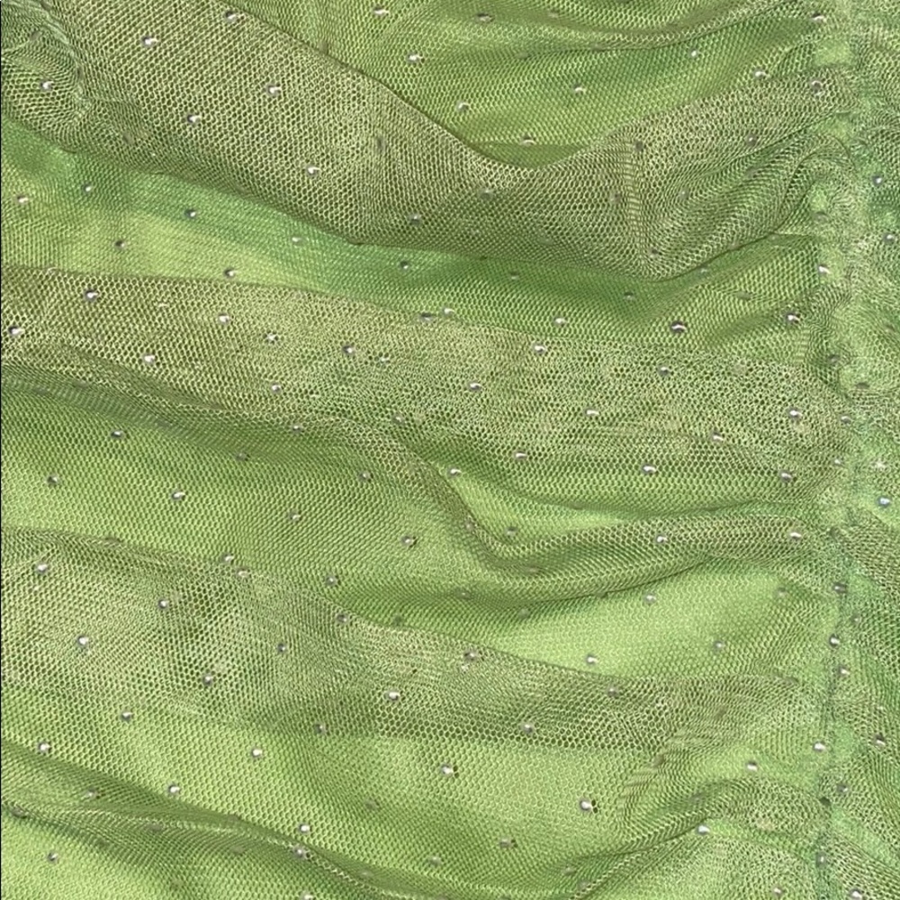 Green strapless mini dress - Picture 4 of 5